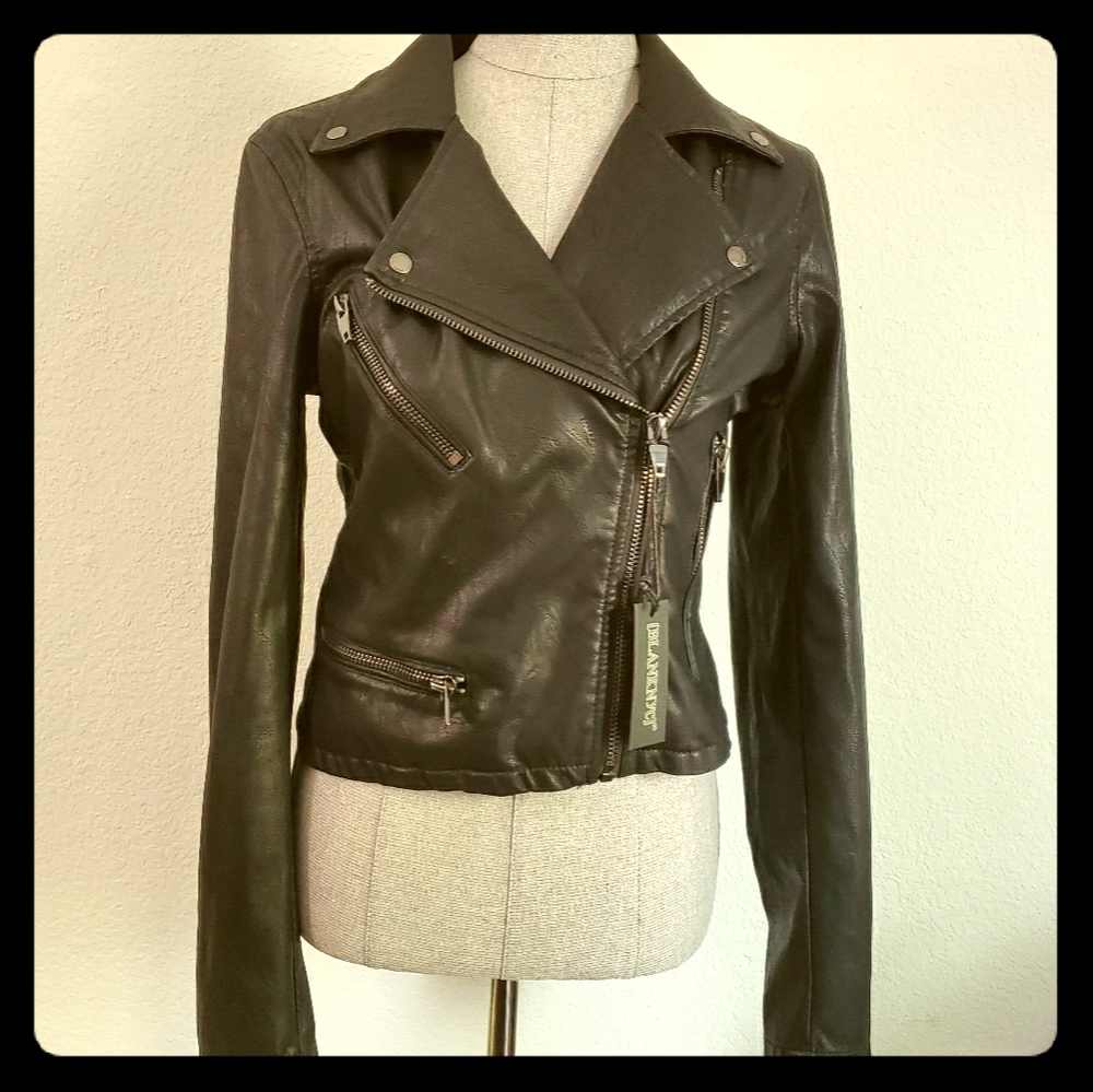 NWT Faux Leather Moto Jacket